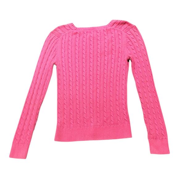 VTG Lilly Pulitzer Pink Cableknit sweater women’s small - Picture 9 of 10